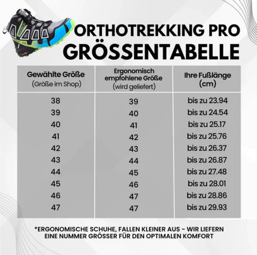 OrthoTrekking Pro™ | Ergonomische, schmerzlindernde Wanderschuhe