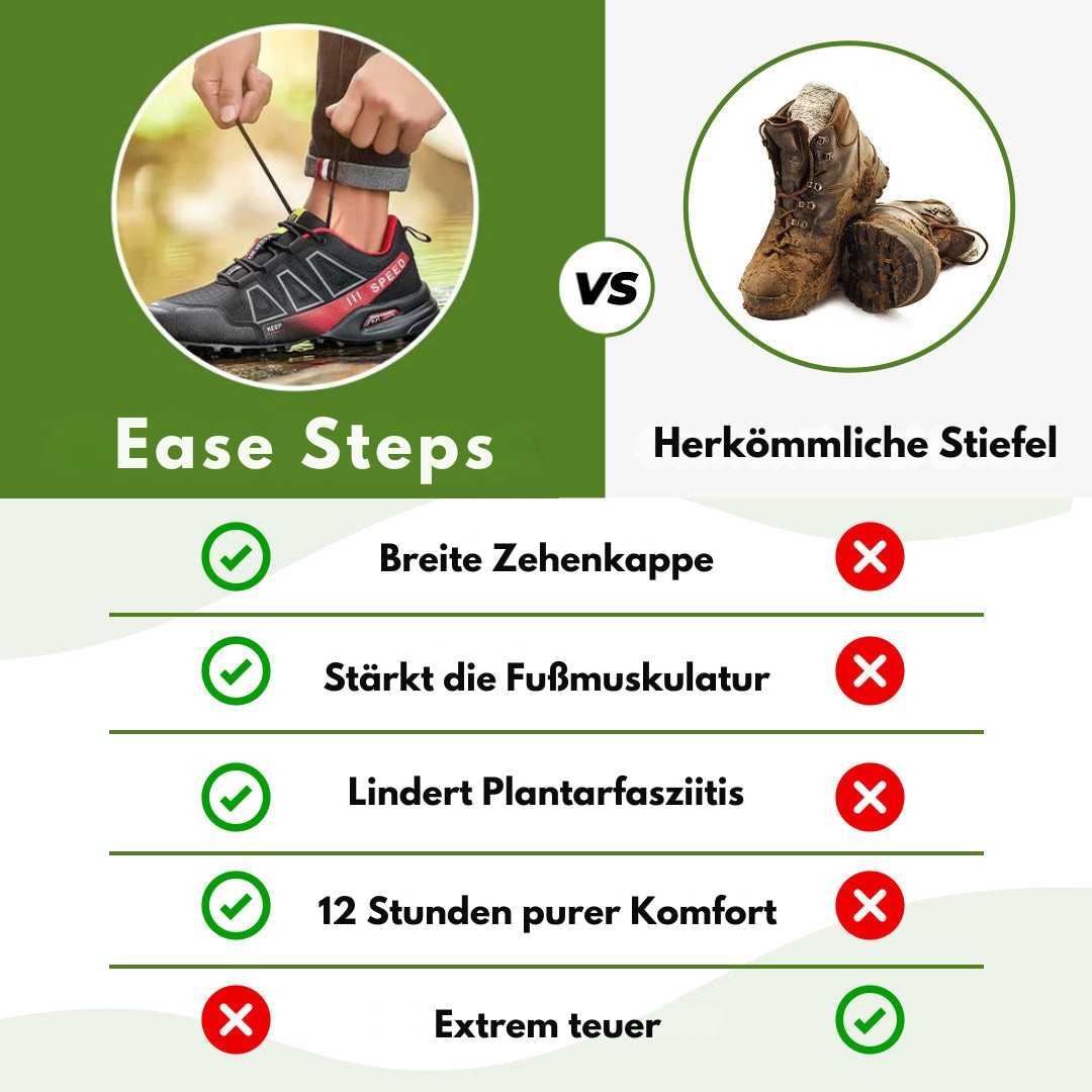 Ease Steps – Orthopädische, schmerzlindernde Wanderschuhe